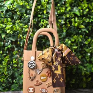 Beige bling bog bag
