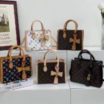 Square printed bow bag