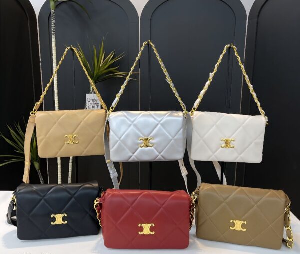 Cee Quilted gold hardware bag