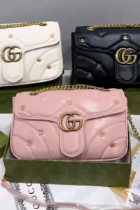 G embelished quilted bag
