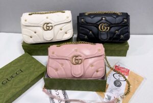 G embelished quilted bag