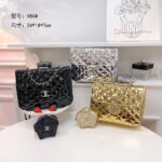 shiny metallic backpack