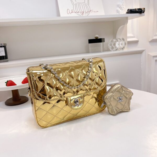 shiny metallic backpack - Image 3