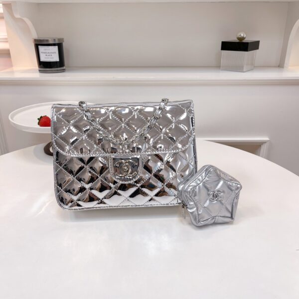 shiny metallic backpack - Image 2
