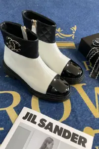 C 2 tone real leather boots