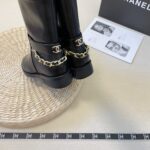 C chain detail real leather boots - Image 3