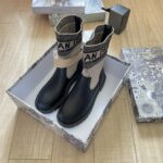 CD leather and canvas boot - Image 3