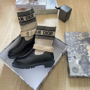 CD leather and canvas boot