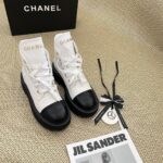 C leather chunky 2 tone boot - Image 3