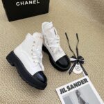 C leather chunky 2 tone boot - Image 2