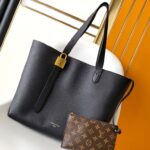 real leather shopper padlock