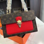 Lux leather red contrast