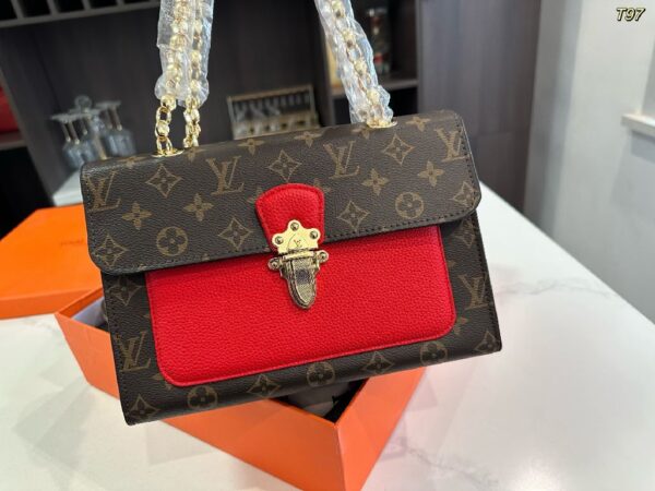 Lux leather red contrast