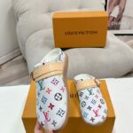 real leather slip on mule