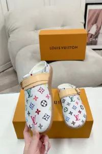 real leather slip on mule