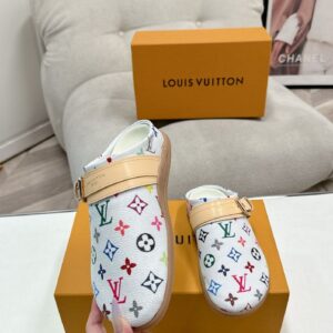 real leather slip on mule