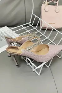 Pink or silver options sling backs Jimmy