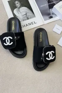 black or cream pocket slides