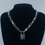 L V padlock necklace