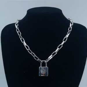 L V padlock necklace